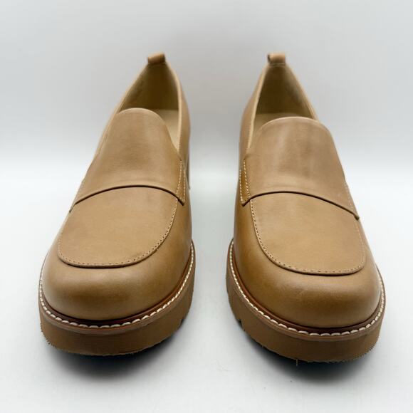 Naturalizer Womens Darry Loafer US 11 Narrow Tan Leather Lug Sole Slip On NIB - Picture 6 of 12